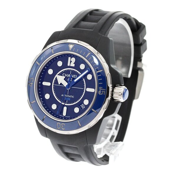 CHANEL J12 Marine 38 H2561 Date black Dial Automatic Men's Watch - Picture 2 of 6